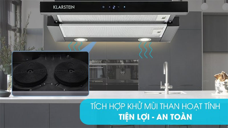 Tính năng khử mùi của Máy hút mùi Klarstein Vinea Unterbau