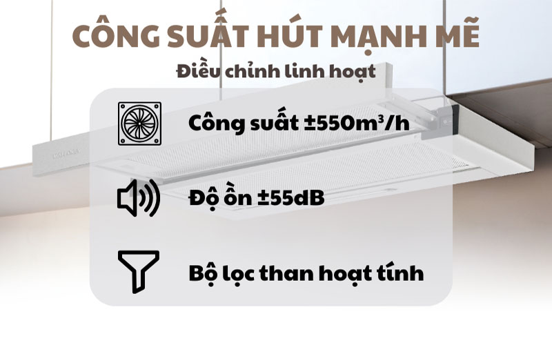 Máy hút mùi âm tủ Malloca MH-90SMC - Hàng chính hãng