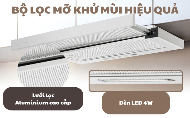 Máy hút mùi âm tủ Malloca MH-90SMC - Hàng chính hãng