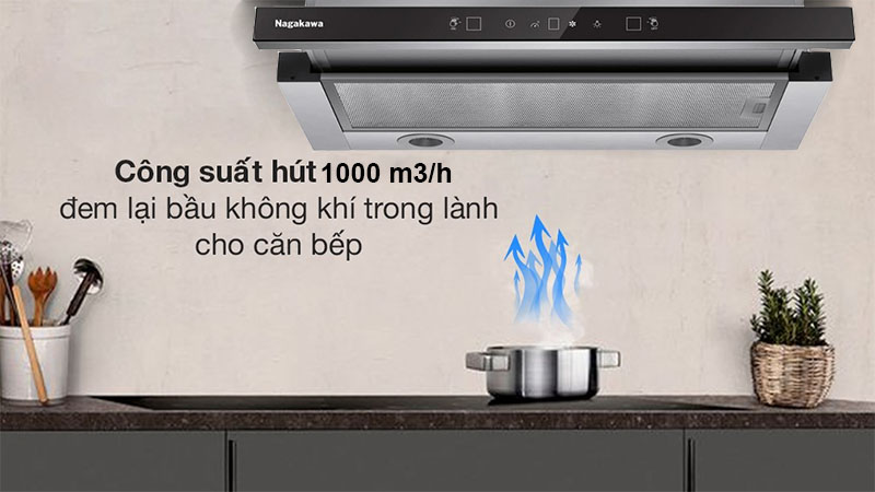 Công suất hút của Máy hút mùi âm tủ Nagakawa NKKH01M70