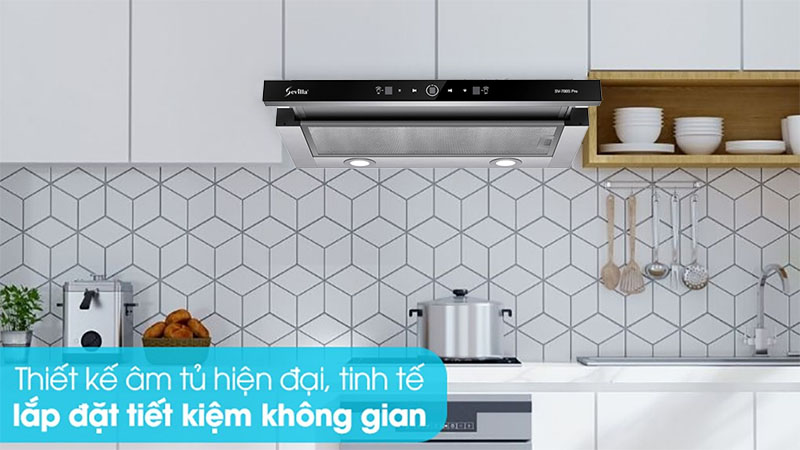 Máy hút mùi âm tủ Sevilla SV-700S/700B Pro - Hàng chính hãng