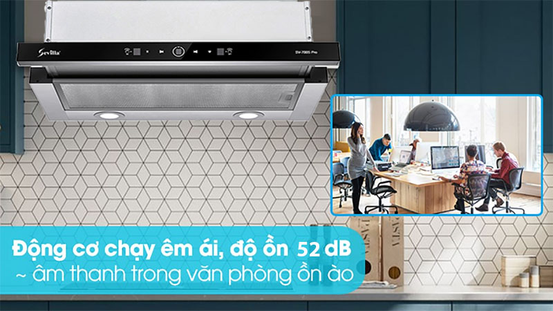 Máy hút mùi âm tủ Sevilla SV-700S/700B Pro - Hàng chính hãng