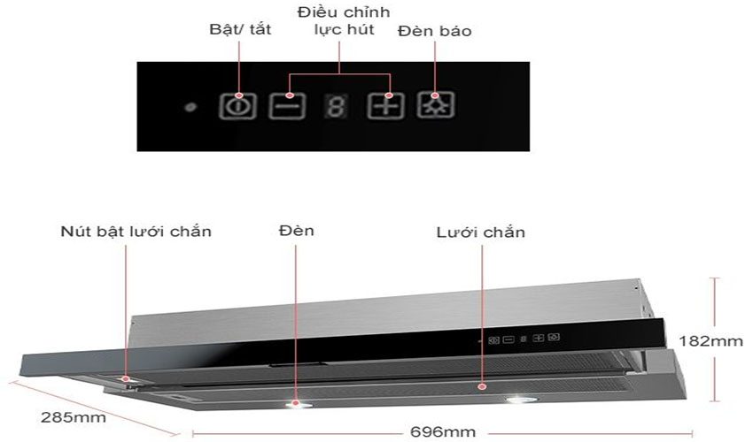 Máy hút mùi âm tủ Steiger Corona G70 - Hàng chính hãng
