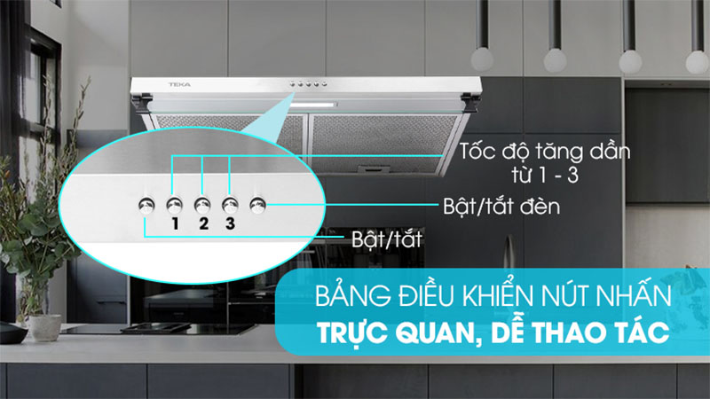 Máy hút mùi âm tủ Teka CH 1070BG - Hàng chính hãng