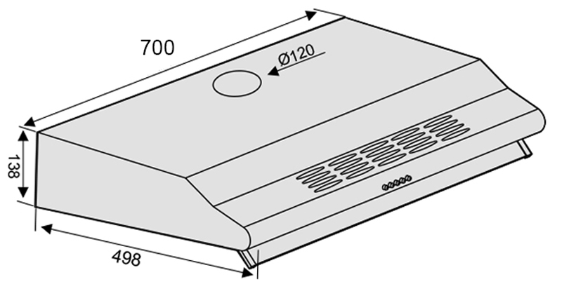 Máy hút mùi âm tủ Lorca TA-3007M - Hàng chính hãng