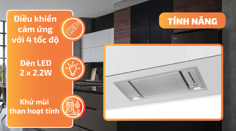 Máy hút mùi âm tủ Malloca Hidden K-730 - Hàng chính hãng