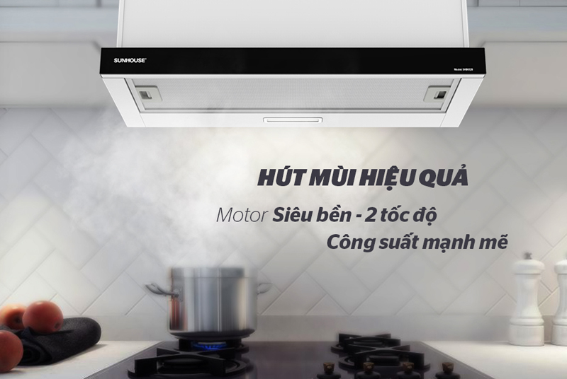 Hút mùi hiệu quả với 2 tốc độ cho bạn lựa chọn