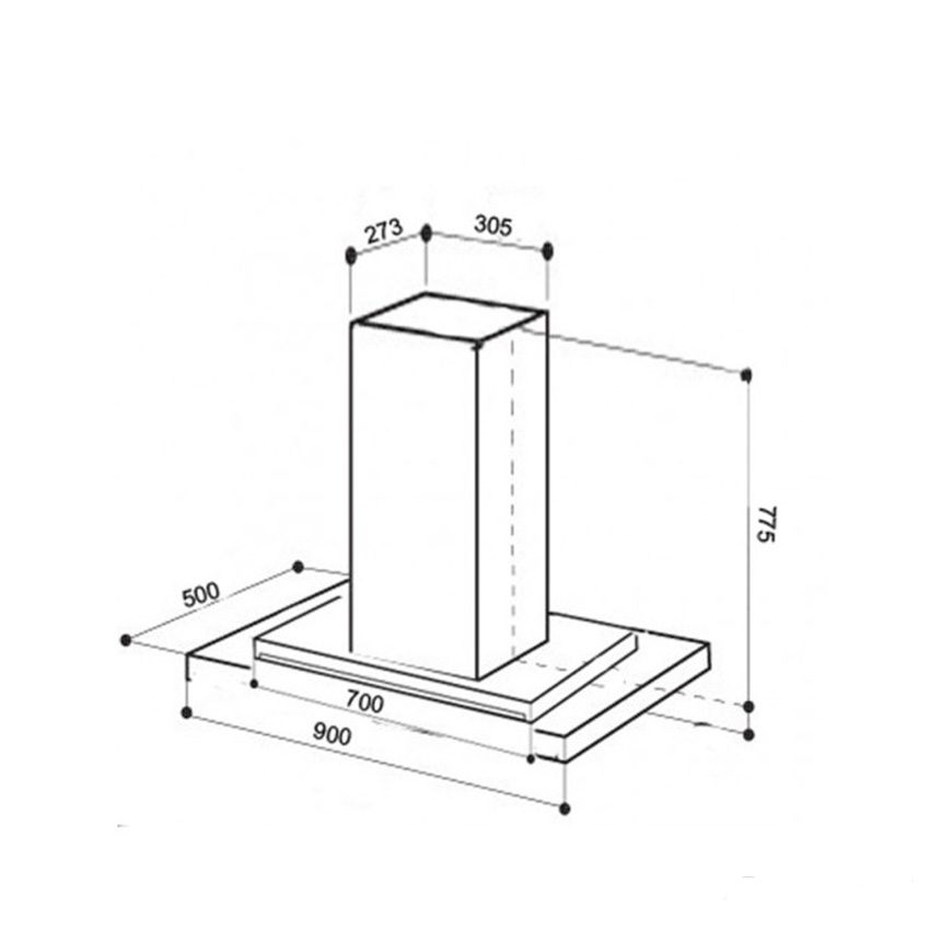 Máy hút mùi áp tường Canzy CZ-509 - Hàng chính hãng