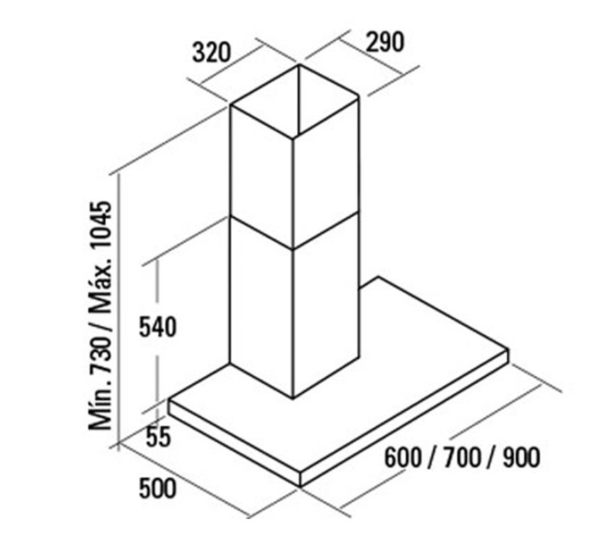 Máy hút mùi áp tường Cata S PLUS 700 X - Hàng chính hãng