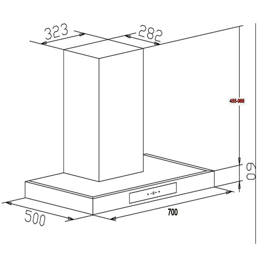Máy hút mùi áp tường Chef's EH-R107E7 - Hàng chính hãng