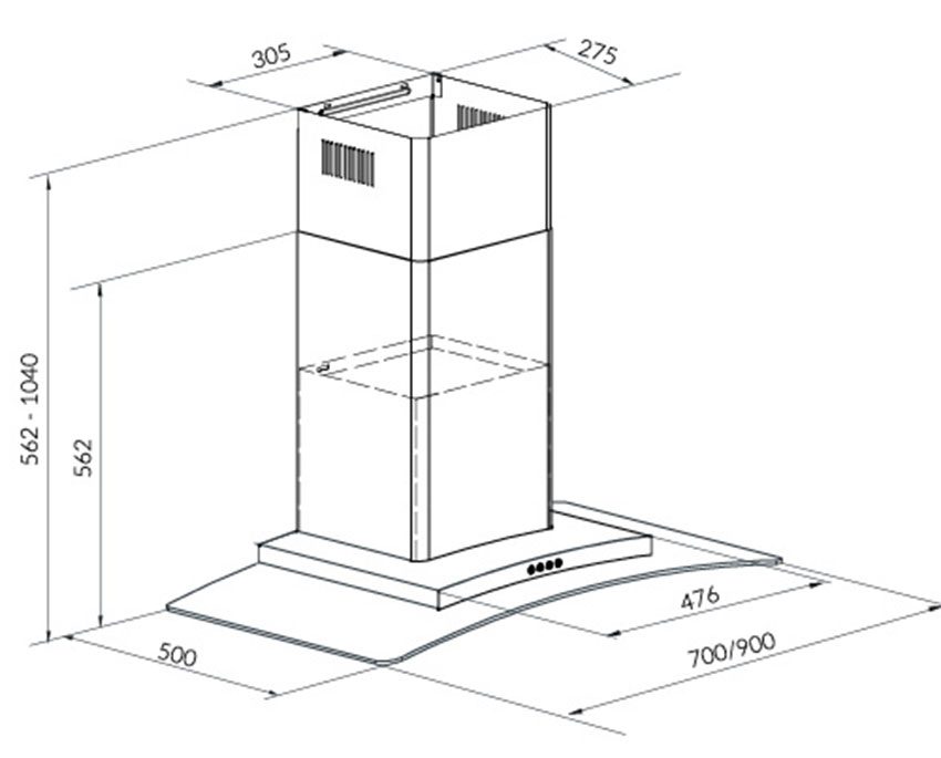 Máy hút mùi Eurosun EH-70AF81 - Hàng chính hãng