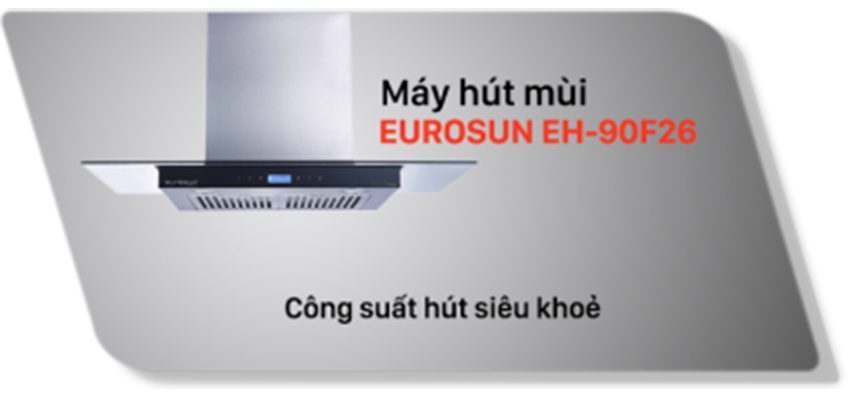 Máy hút mùi áp tường Eurosun EH-90F26 - Hàng chính hãng
