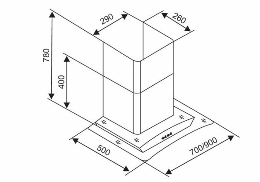 Máy hút mùi áp tường Sevilla SV-570 - Hàng chính hãng