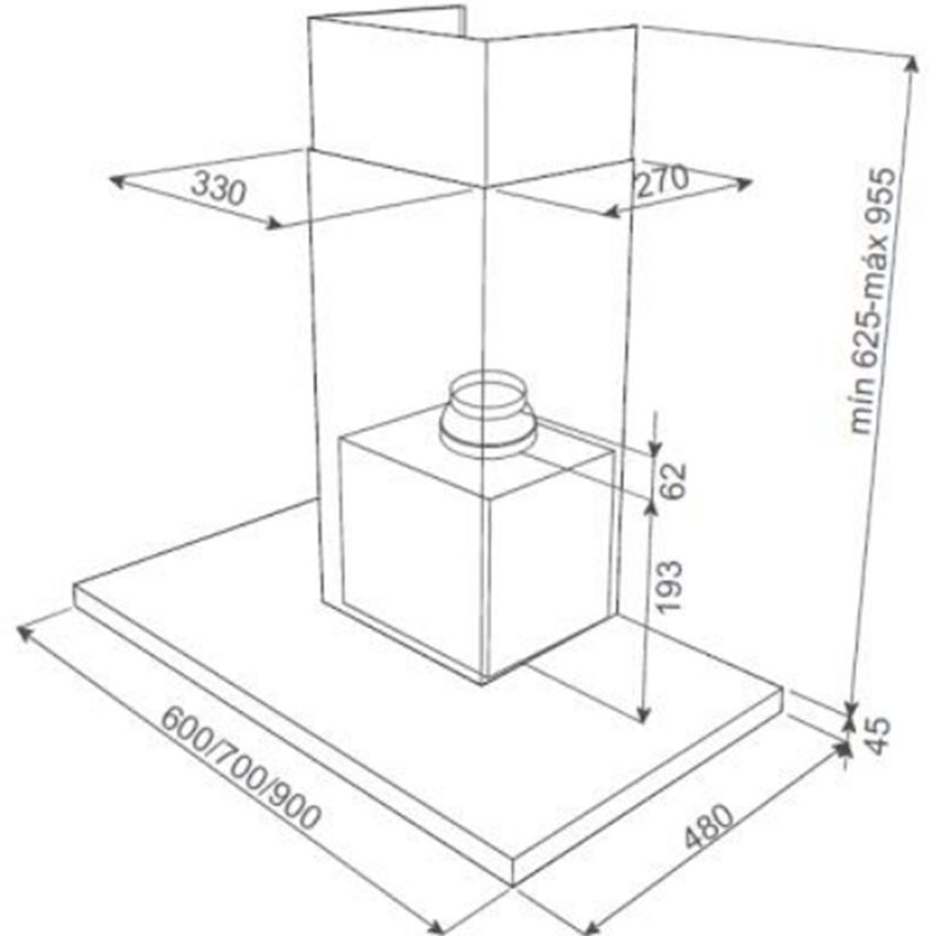 Máy hút mùi áp tường Teka DJ-950 - Hàng chính hãng