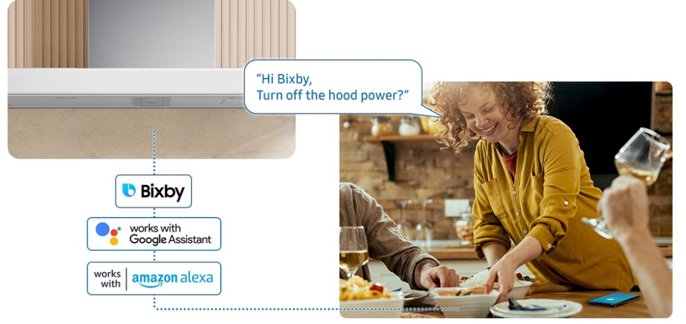 Máy hút mùi áp tường Samsung Bespoke NK36CB665WWHSV - Hàng chính hãng