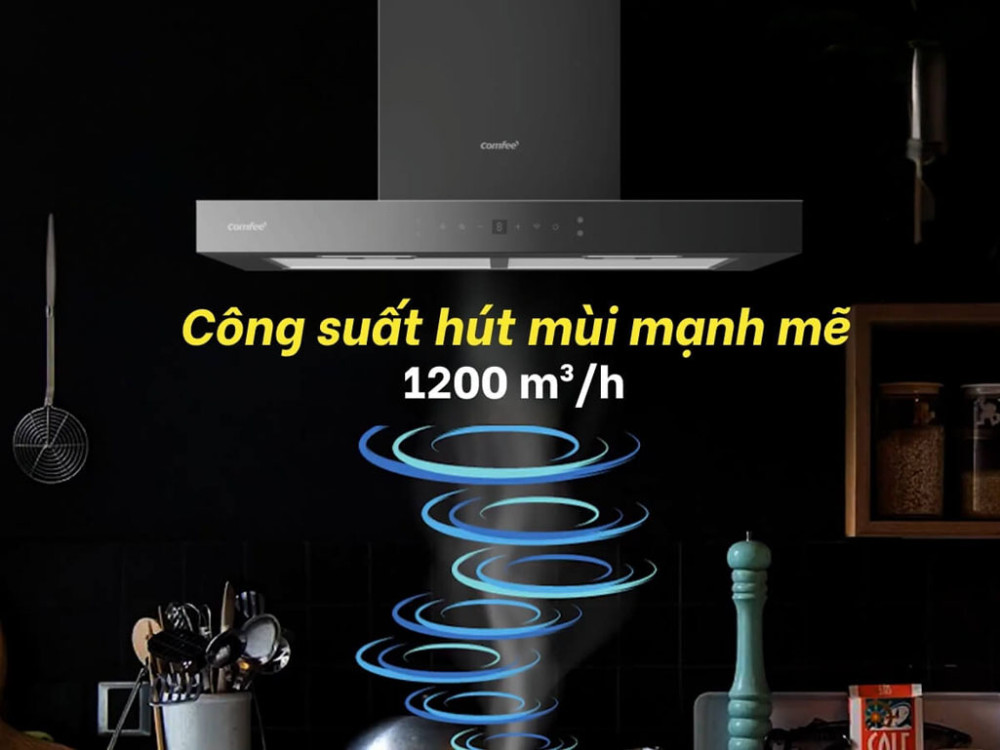 Máy hút mùi áp tường Comfee AI Connect CH-70TM77B - Hàng chính hãng
