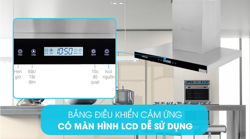 Điều khiển 3 tốc độ tùy chọn bằng phím cảm ứng 