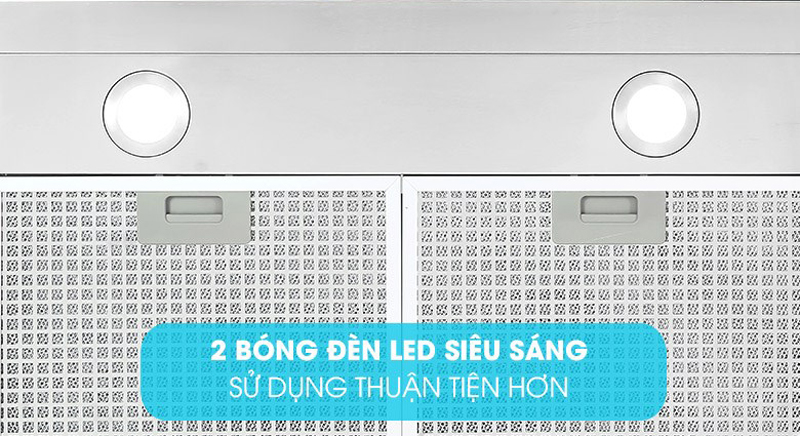 Tích hợp 2 đèn LED chiếu sáng tiện dụng trong nấu nướng