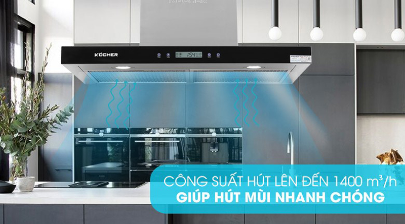 Hoạt động mạnh mẽ với công suất hút 1400 m3/h