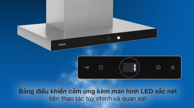 Bảng điều khiển cảm ứng 3 cấp độ hút và 1 mức tăng cường và màn hình LED