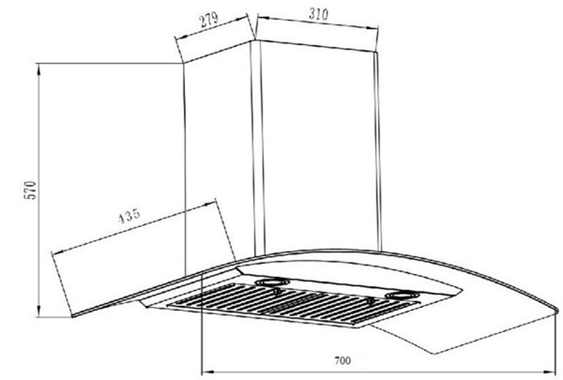 Máy hút mùi Binova BI-2022GM - Hàng chính hãng