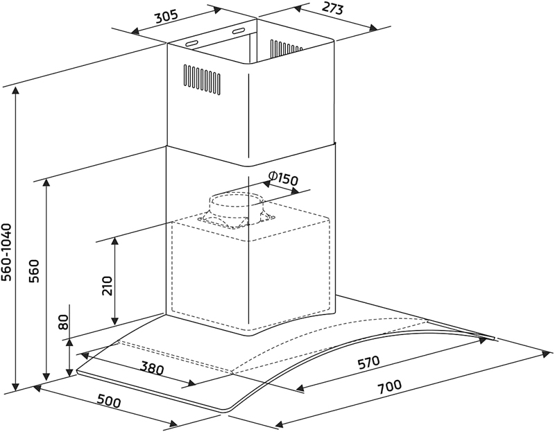 Máy hút mùi Binova BI-6688EU - Hàng chính hãng