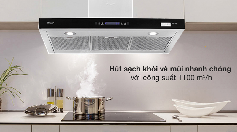 Hút sạch mùi thức ăn với công suất 1100 m3/h