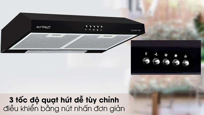 Máy hút mùi cổ điển Eurosun EH-60CF19B - Hàng chính hãng