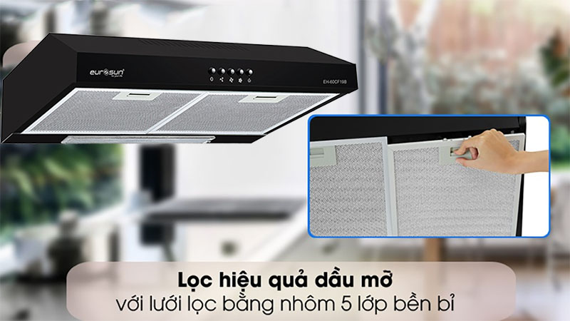 Máy hút mùi cổ điển Eurosun EH-60CF19B - Hàng chính hãng