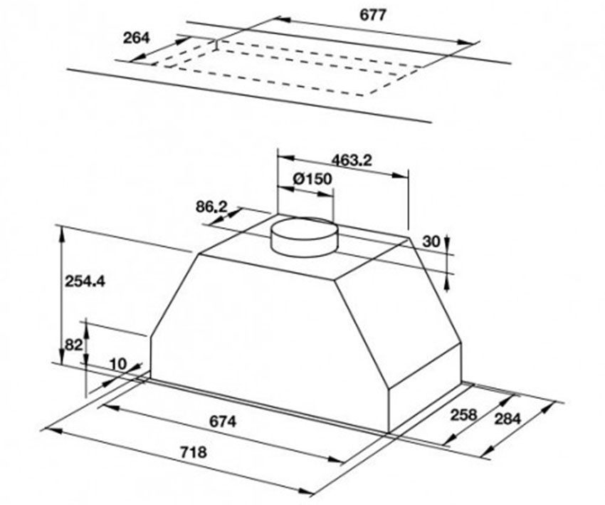Thông số kĩ thuật của máy hút mùi cổ điển Hafele HH-BI70A/538.84.007