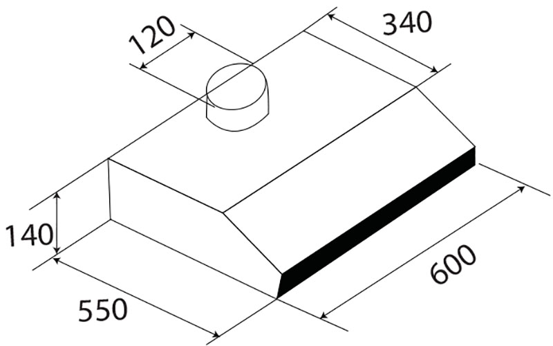 Máy hút mùi cổ điển Kaff KF-638B - Hàng chính hãng