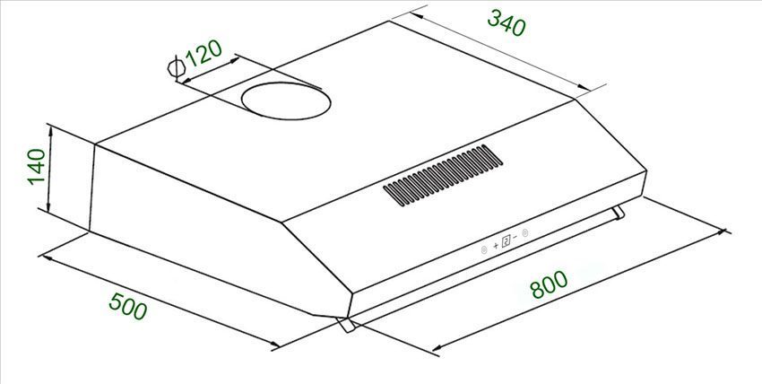 Máy hút mùi cổ điển Kaff KF-888I - Hàng chính hãng