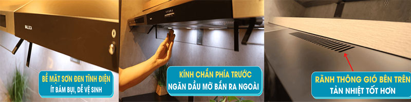Thiết kế của Máy hút mùi cổ điển Malloca H365.7B