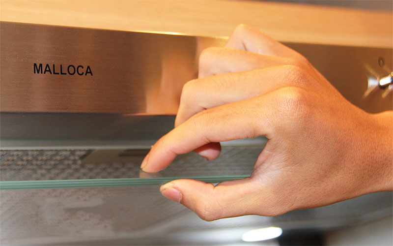 Mặt kính của Máy hút mùi cổ điển Malloca H365.7