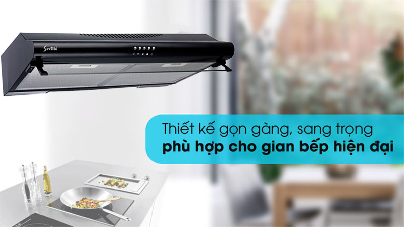 Máy hút mùi cổ điển Sevilla SV-260 Black - Hàng chính hãng