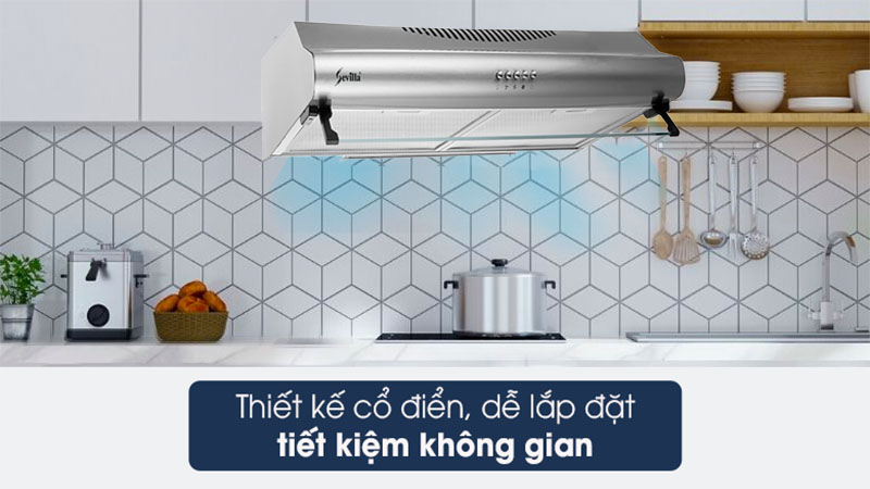 Máy hút mùi cổ điển Sevilla SV-260 Inox - Hàng chính hãng
