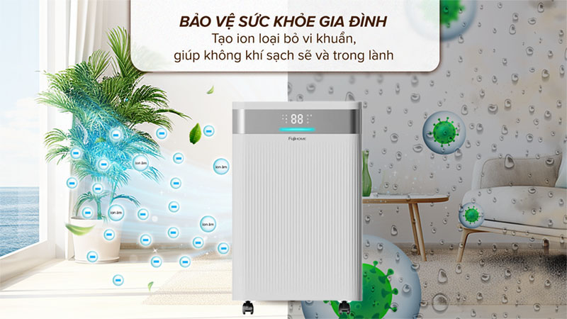 Chế độ lọc không khí Ionizer, bảo vệ sức khỏe gia đình bạn