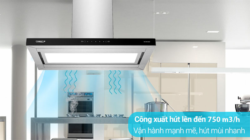 Công suất hút của Máy hút mùi đảo Chefs EH-R810E9