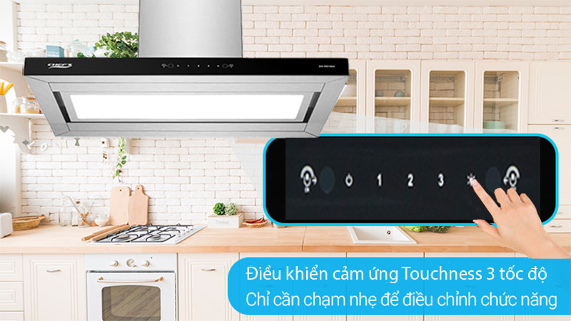 Bảng điều khiển của Máy hút mùi đảo Chefs EH-R810E9