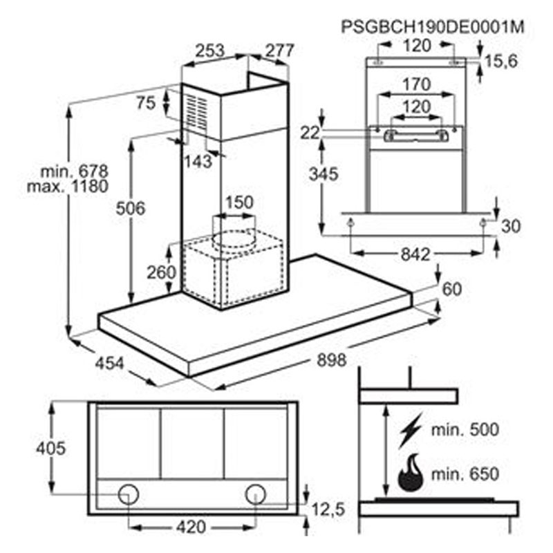 Máy hút mùi đảo Electrolux LFT769X - Hàng chính hãng