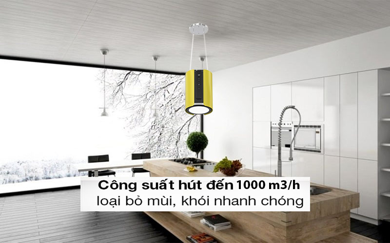 Máy hút mùi đảo Kaff KF-IS0935YL - Hàng chính hãng