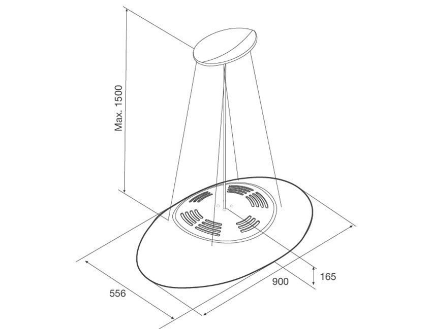 Máy hút mùi đảo Malloca ECLIPSE K600 - Hàng chính hãng