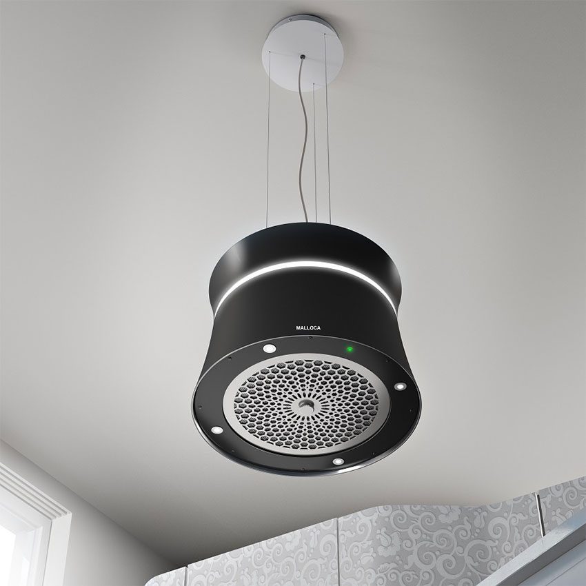 Thiết kế đèn LED tinh tế, đẹp mắt của máy hút mùi đảo Malloca SOPHIE K-500B