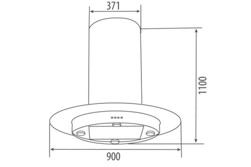 Máy hút mùi độc lập Canzy CZ-890G - Hàng chính hãng