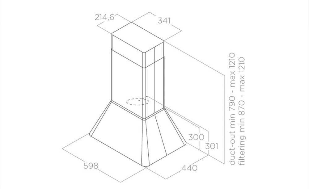 Máy hút mùi Elica IKONA BL MAT/A/60 - Hàng chính hãng