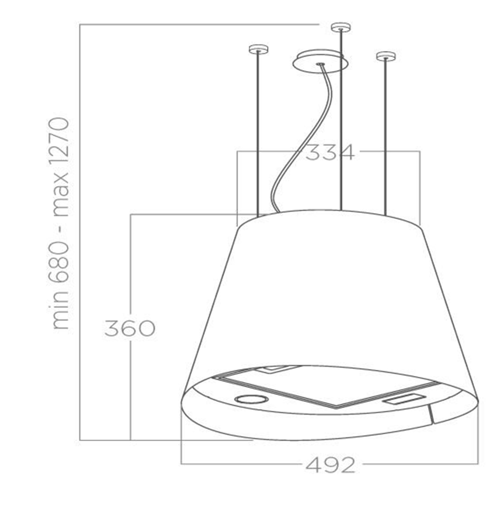 Máy hút mùi đảo đèn Elica JUNO URBAN CAST IRON/F/50 - Hàng chính hãng