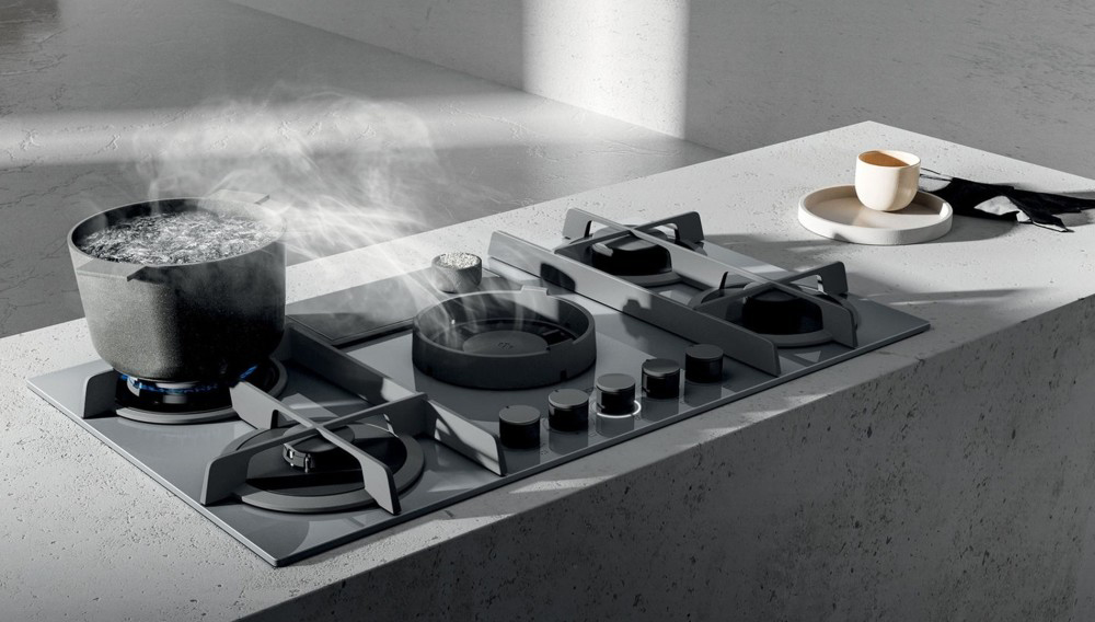 Bếp gas kết hợp hút mùi Elica Nikola Tesla Flame GR/A/88 1