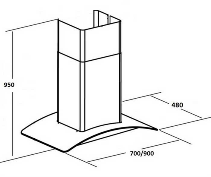 Máy hút mùi Faster FS HE91-90 - Hàng chính hãng