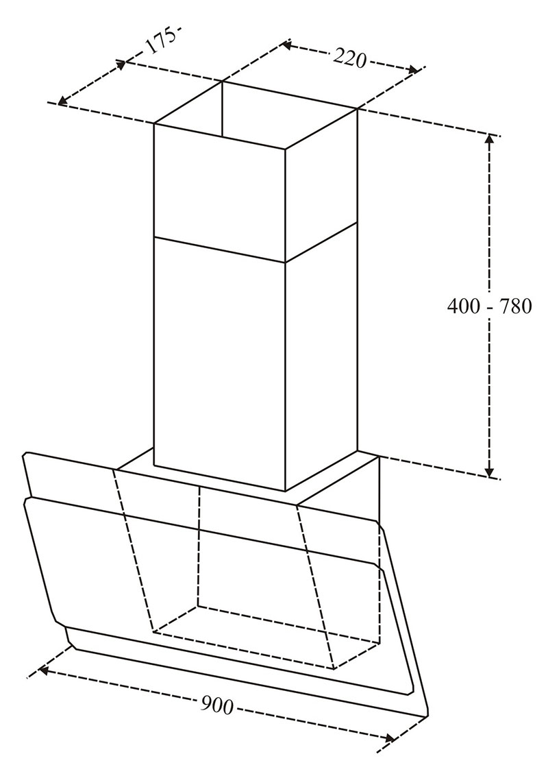 Máy hút mùi gắn tường Fandi FD-TH90 - Hàng chính hãng