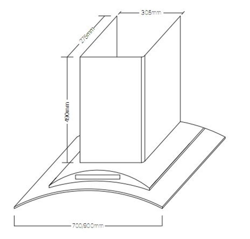 Máy hút mùi gắn tường Fandi FD-VK90 - Hàng chính hãng